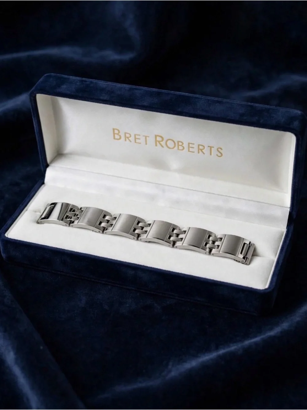 Men's Polished Steel Link Bracelet - Silver